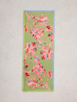 White Stuff Sophie Floral Scarf, Green Mid - view 2, Green Mid