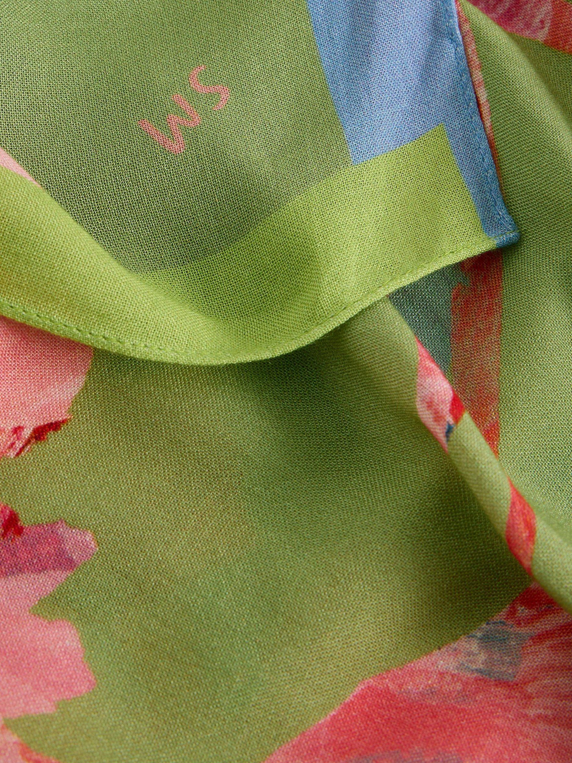 Product image 3 of 3, which shows White Stuff Sophie Floral Scarf, Green Mid, One Size