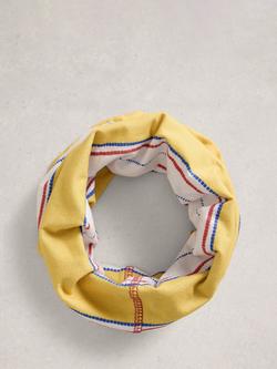White Stuff Versatile Roll Neck Scarf, Dark Yellow/Multi, Dark Yellow/Multi