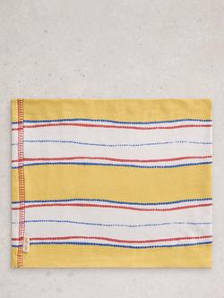 White Stuff Versatile Roll Neck Scarf, Dark Yellow/Multi - view 2, Dark Yellow/Multi