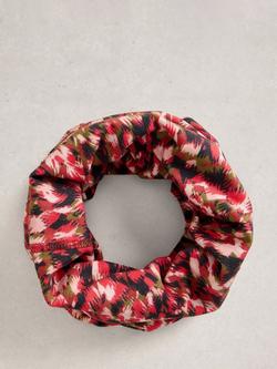 White Stuff Versatile Roll Neck Scarf, Coral/Multi, Coral/Multi