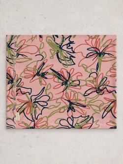 White Stuff Abstract Floral Roll Scarf, Pink - view 2, Pink