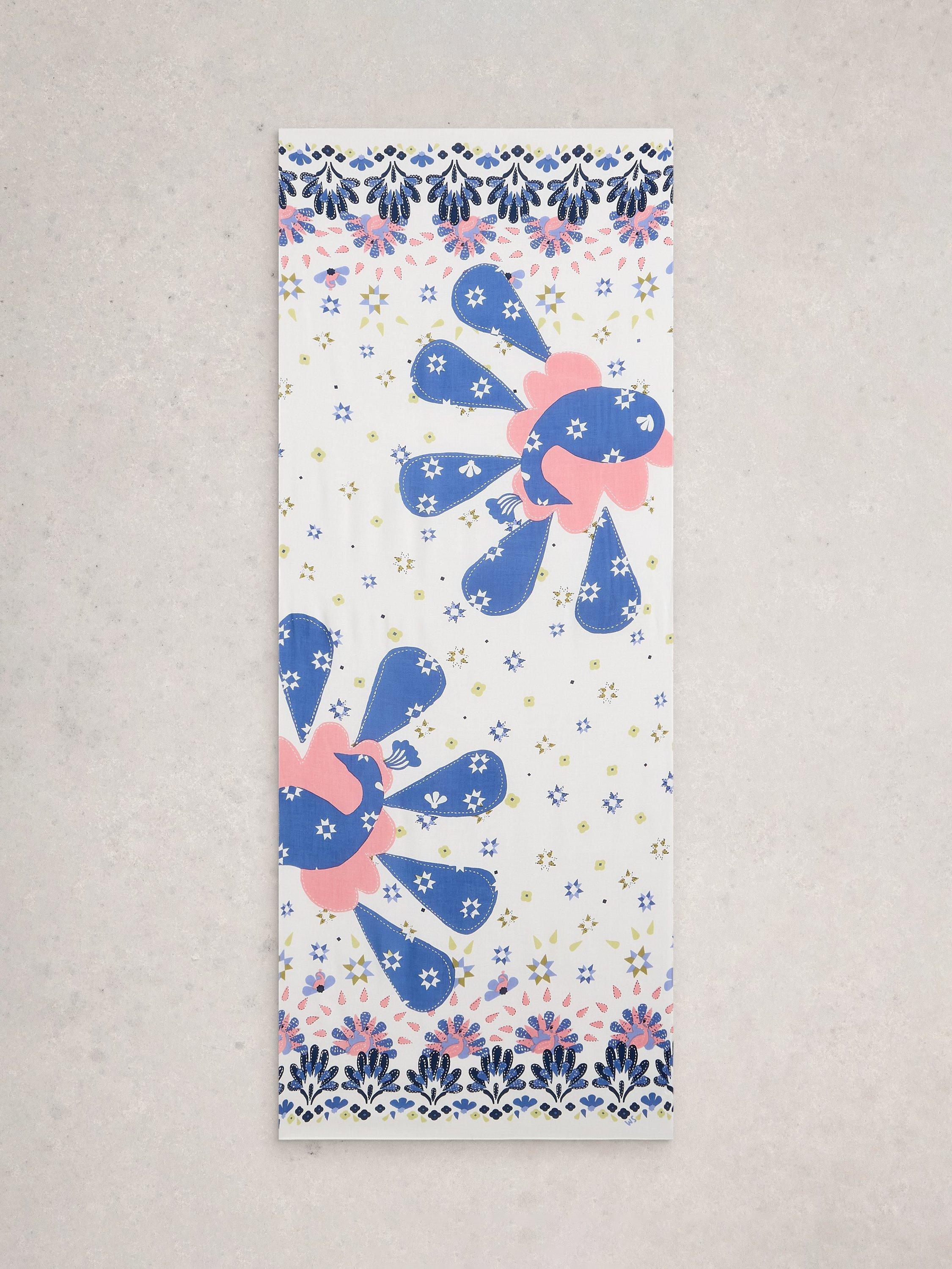 Product image 2 of 3, which shows White Stuff Sophie Floral Scarf, White Ivory, One Size
