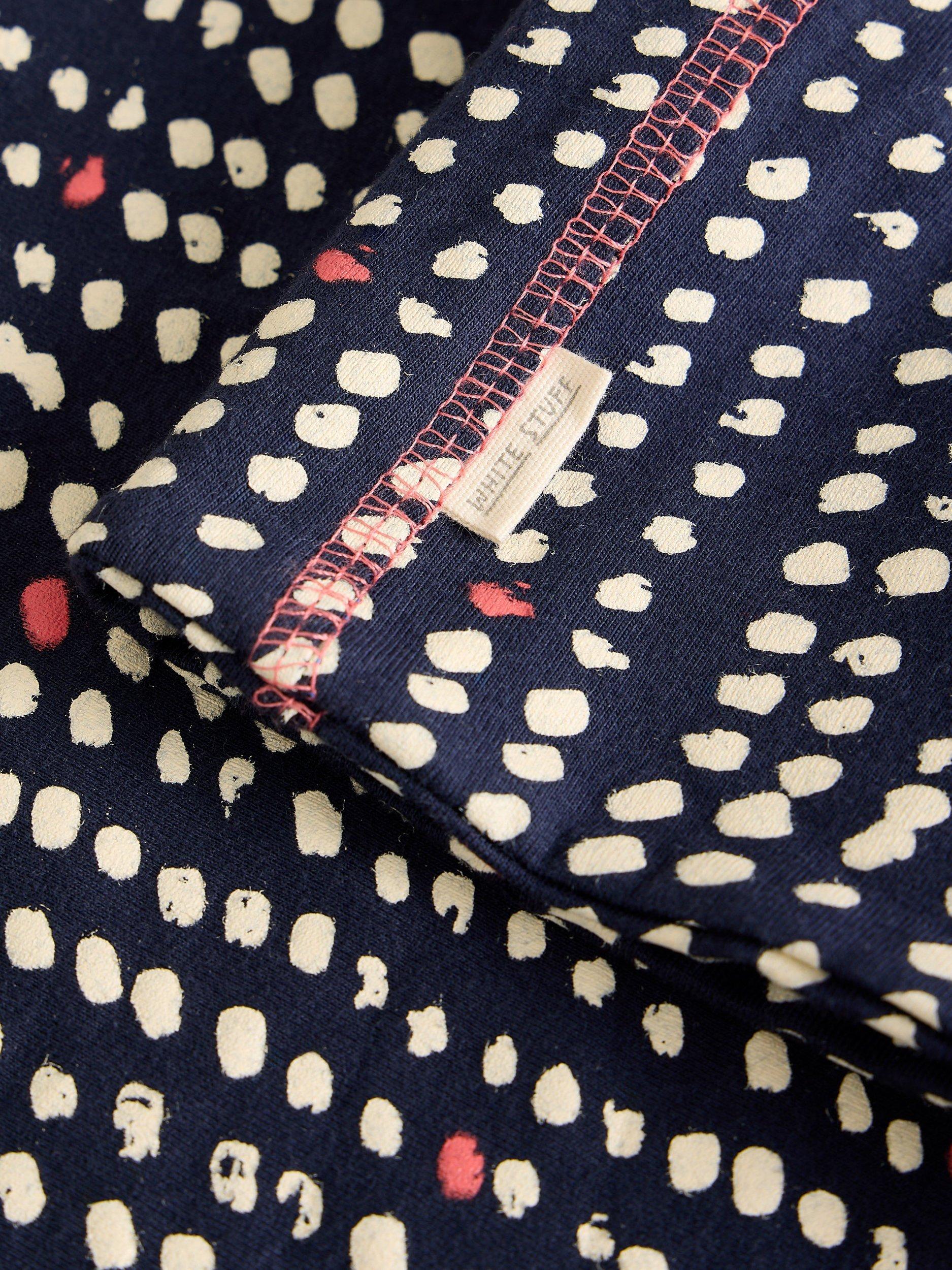 Product image 3 of 4, which shows White Stuff Spot Roll Scarf, Blue Navy, One Size