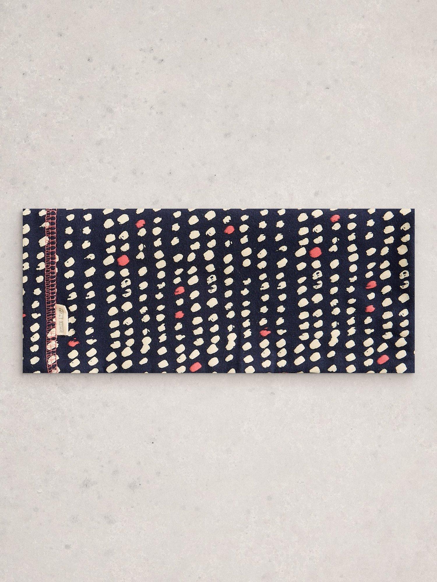 Product image 4 of 4, which shows White Stuff Spot Roll Scarf, Blue Navy, One Size