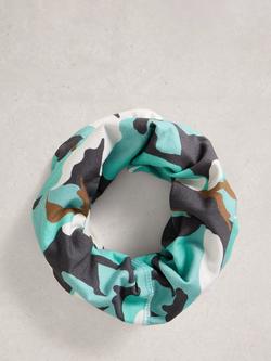 White Stuff Versatile Roll Neck Scarf, Green Teal, Green Teal