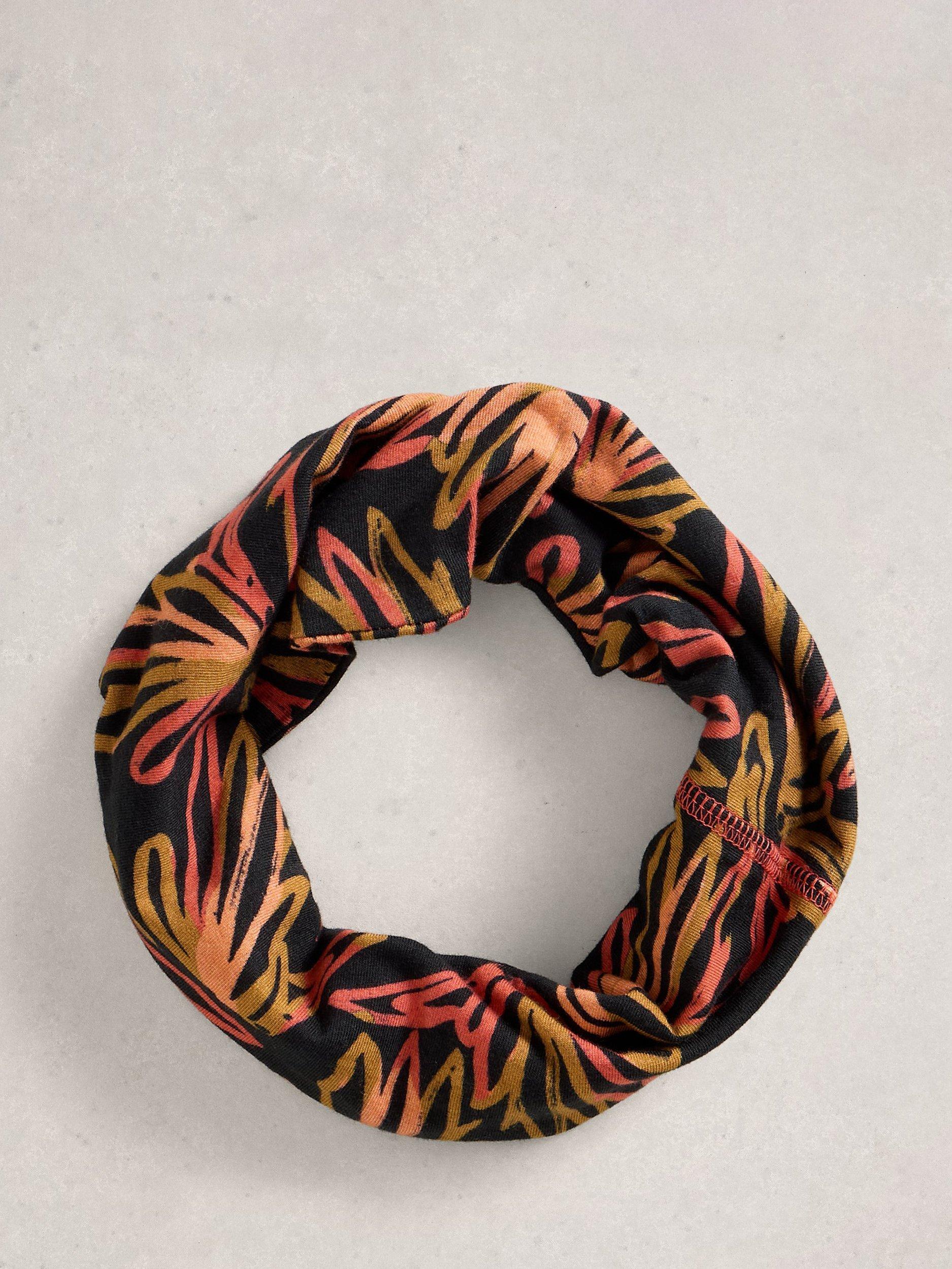 Product image 1 of 4, which shows White Stuff Floral Roll Scarf, Black/Multi, One Size
