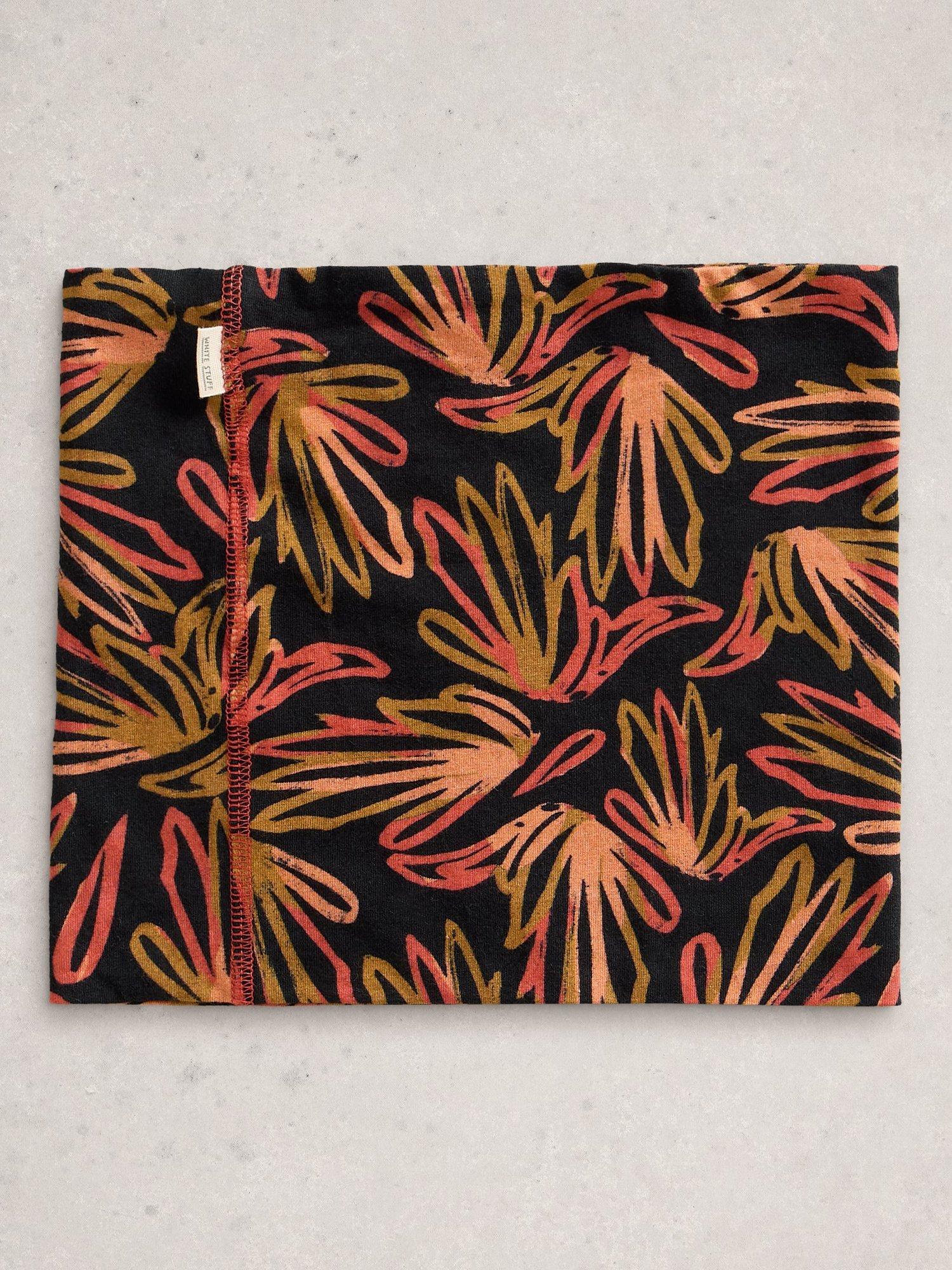 Product image 2 of 4, which shows White Stuff Floral Roll Scarf, Black/Multi, One Size