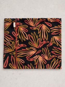 White Stuff Floral Roll Scarf, Black/Multi - view 2, Black/Multi