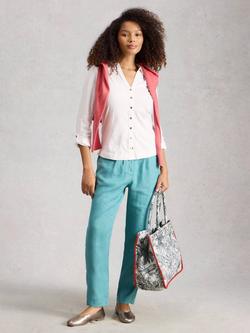 White Stuff Annie Broderie Jersey Shirt, White - view 2, White