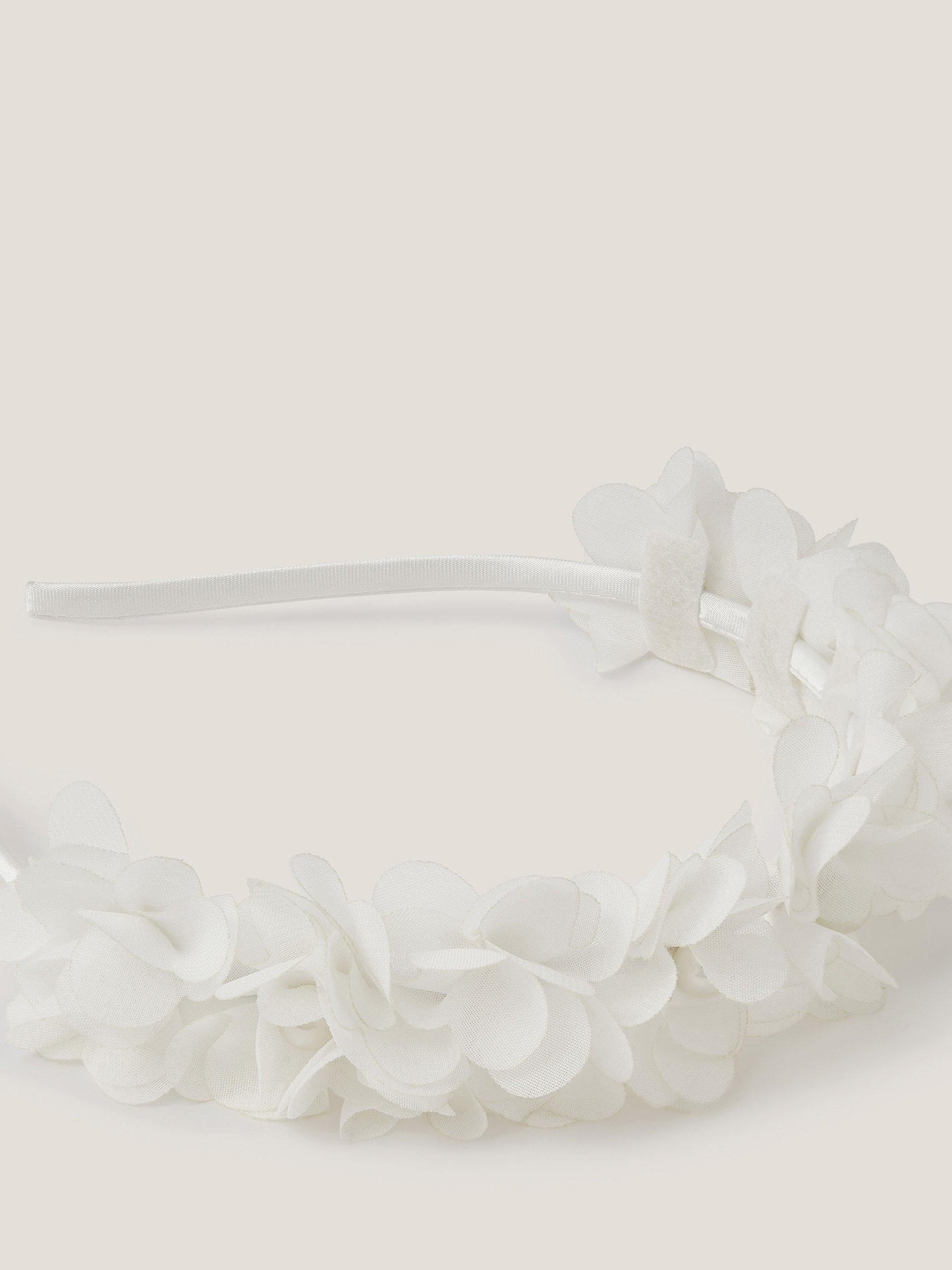 Product image 2 of 2, which shows Monsoon Kids' Corsage Pearl Headband, Ivory, One Size