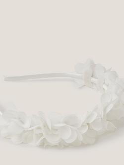 Monsoon Kids' Corsage Pearl Headband, Ivory - view 2, Ivory