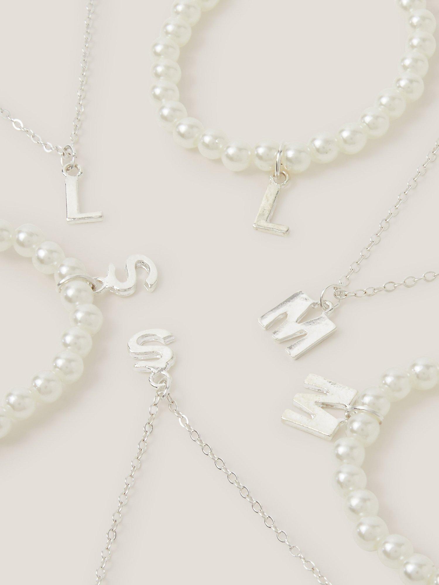 Product image 2 of 4, which shows Monsoon Kids' 'A' Initial Jewellery Set, Multi