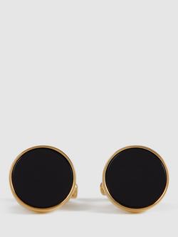 Reiss Ardley Cufflinks, Gold/Black
