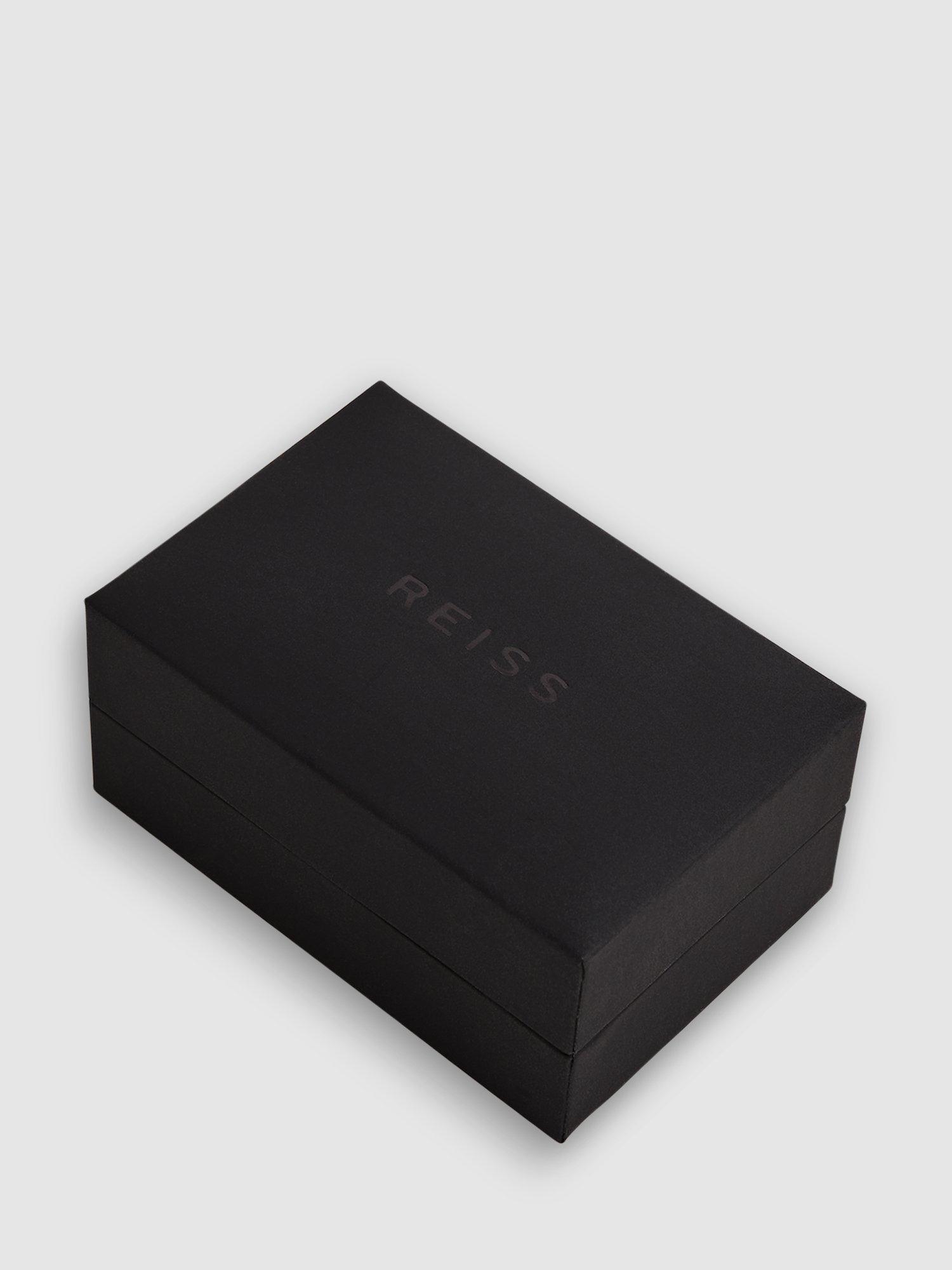 Product image 4 of 5, which shows Reiss Ardley Cufflinks, Gold/Black