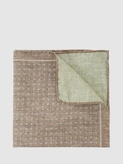 Reiss Pier Silk Pocket Square, Light Brown, Light Brown