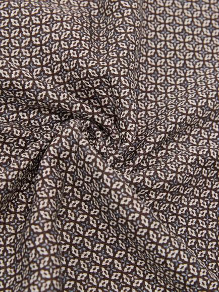 Reiss Gian Silk Floral Medallion Pocket Square, Chocolate Brown - view 2, Chocolate Brown