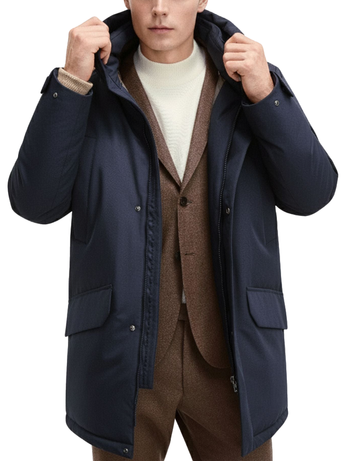 Product image 2 of 7, which shows Bosideng Mid Length Jacket, Azure Blue, XS