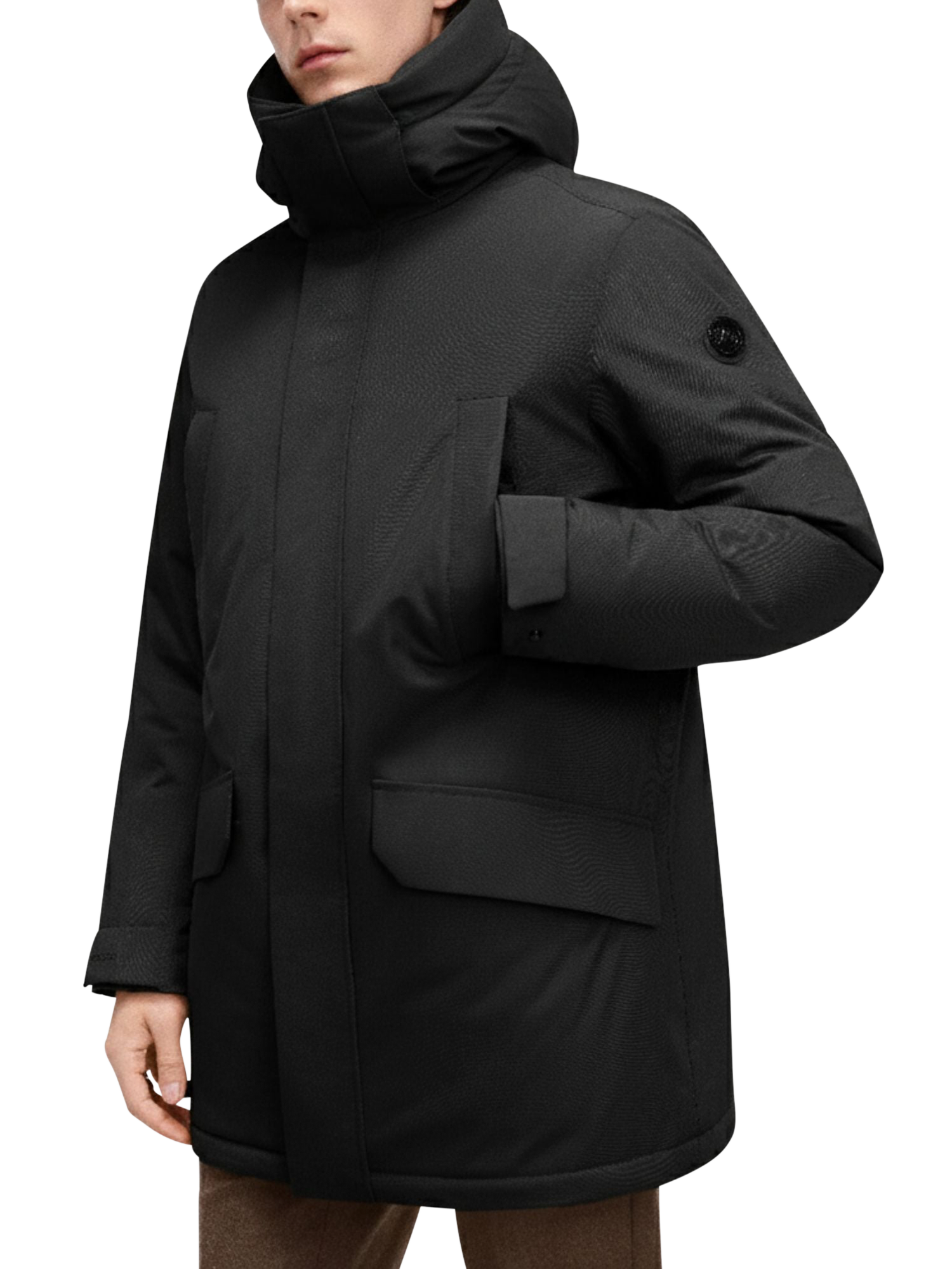 Product image 2 of 6, which shows Bosideng Mid Length Jacket, Black, XS