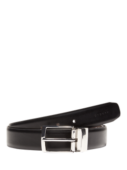 SISLEY Reversible Faux Leather Belt, Black/Multi, Black/Multi