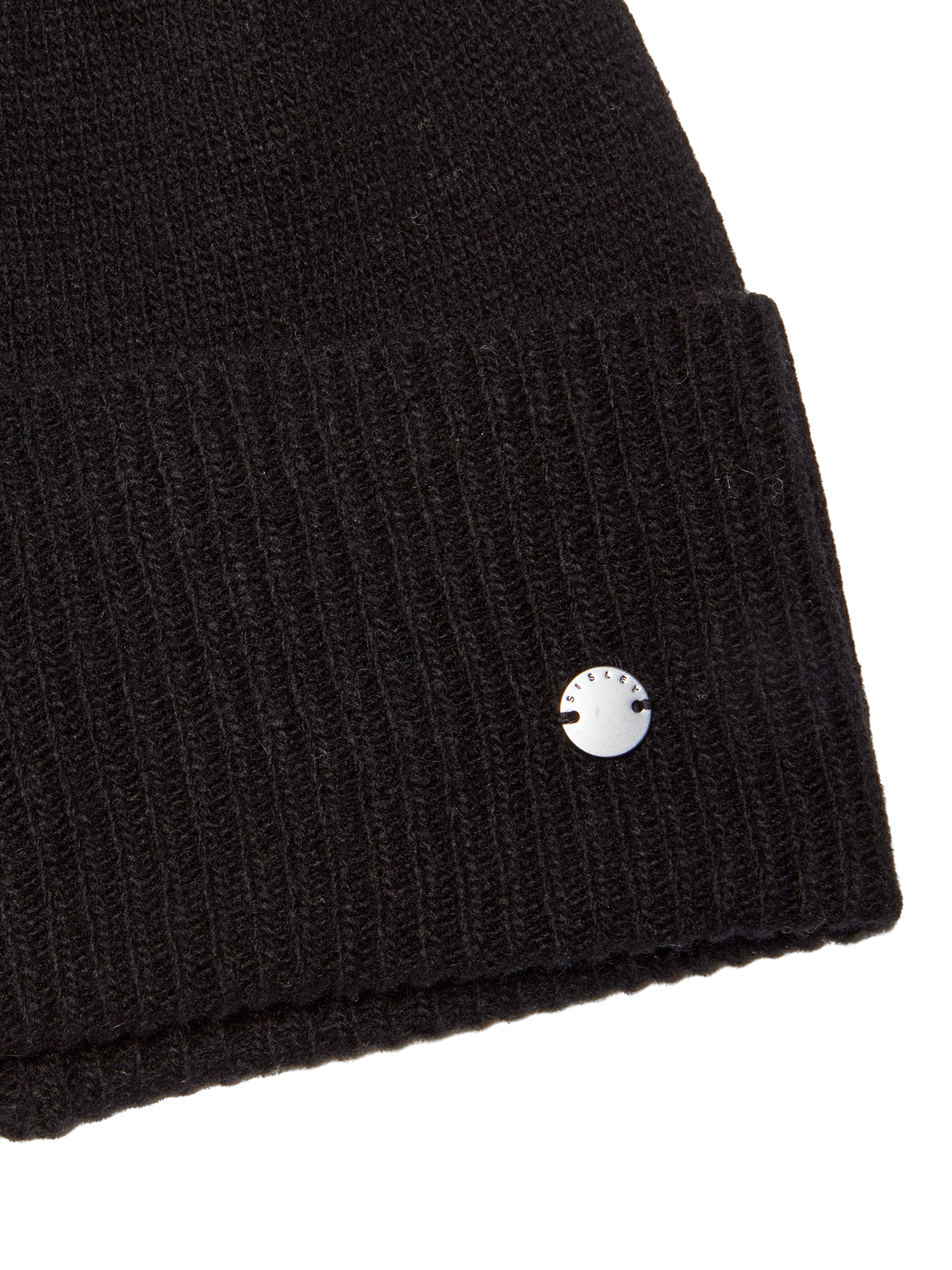 Product image 2 of 2, which shows SISLEY Knitted Wool Blend Beenie, Black, L