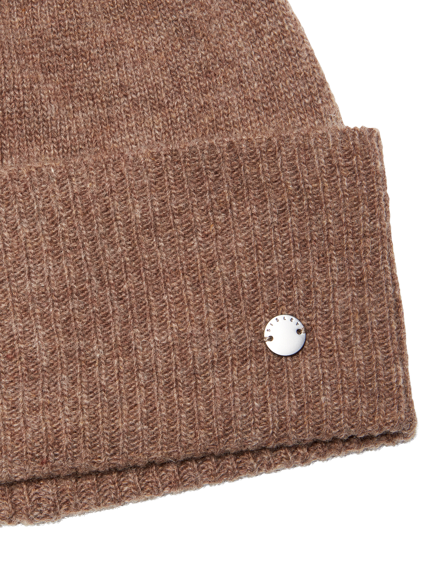 Product image 2 of 2, which shows SISLEY Knitted Wool Blend Beenie, Taupe, L