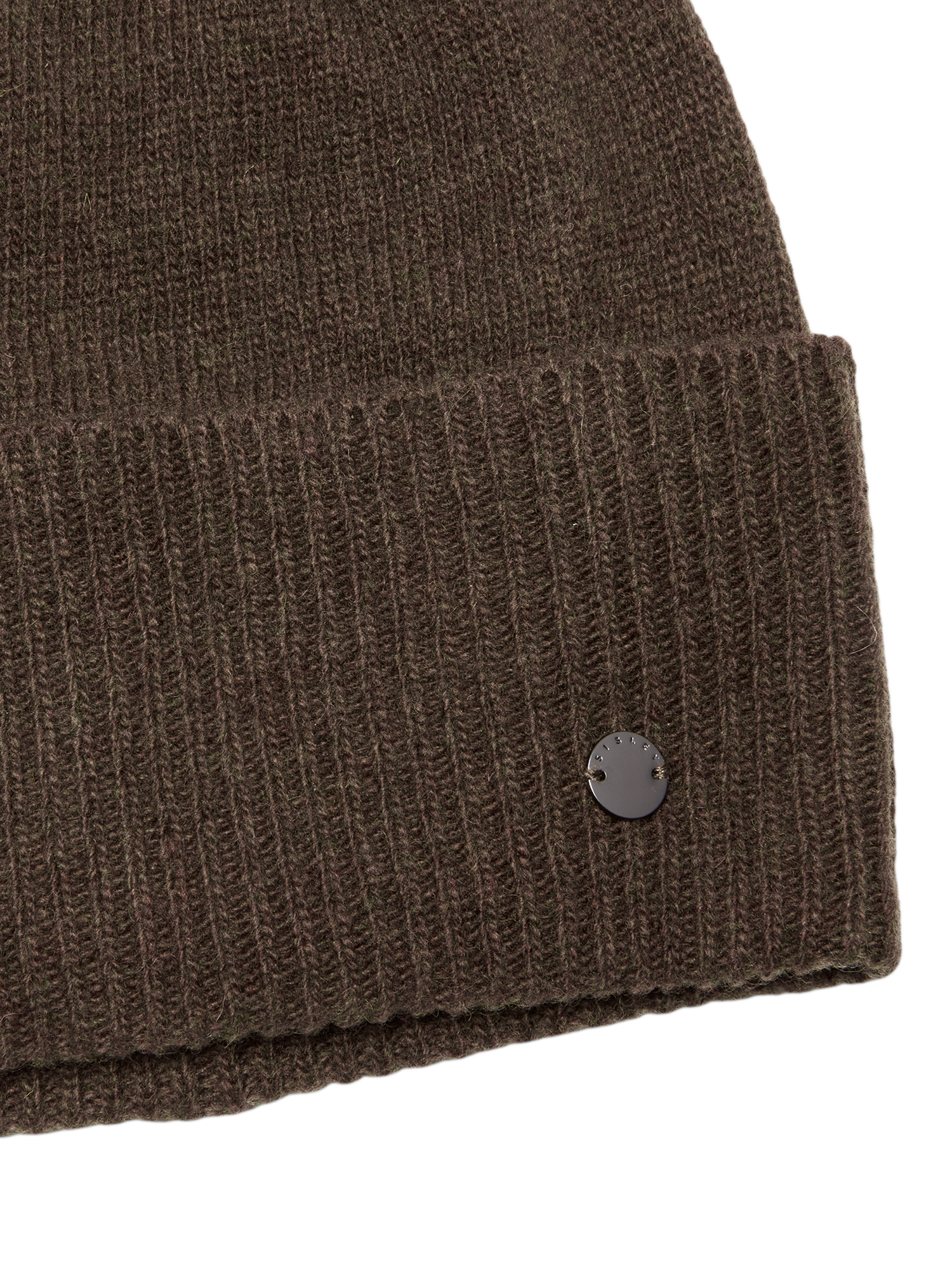 Product image 2 of 2, which shows SISLEY Wool Blend Knitted Beanie, Dark Military Green, L