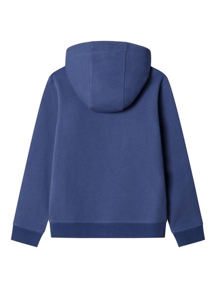 Hackett London Kids' Cotton Logo Hoodie, Eton Blue - view 2, Eton Blue