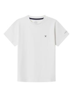 Hackett London Kids' Cotton Crew Neck T-Shirt, Off White