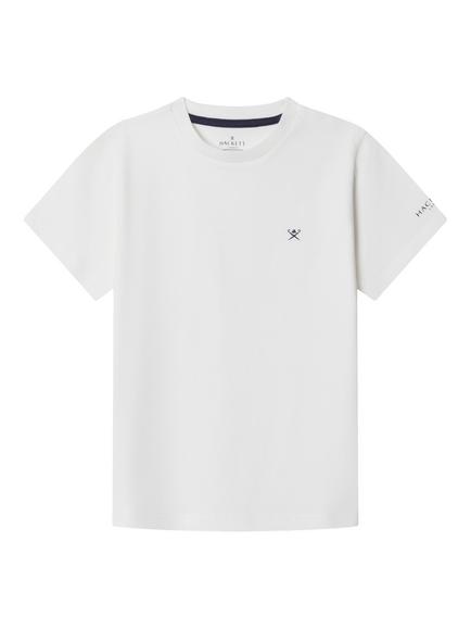 Hackett London Kids' Cotton Crew Neck T-Shirt, Off White