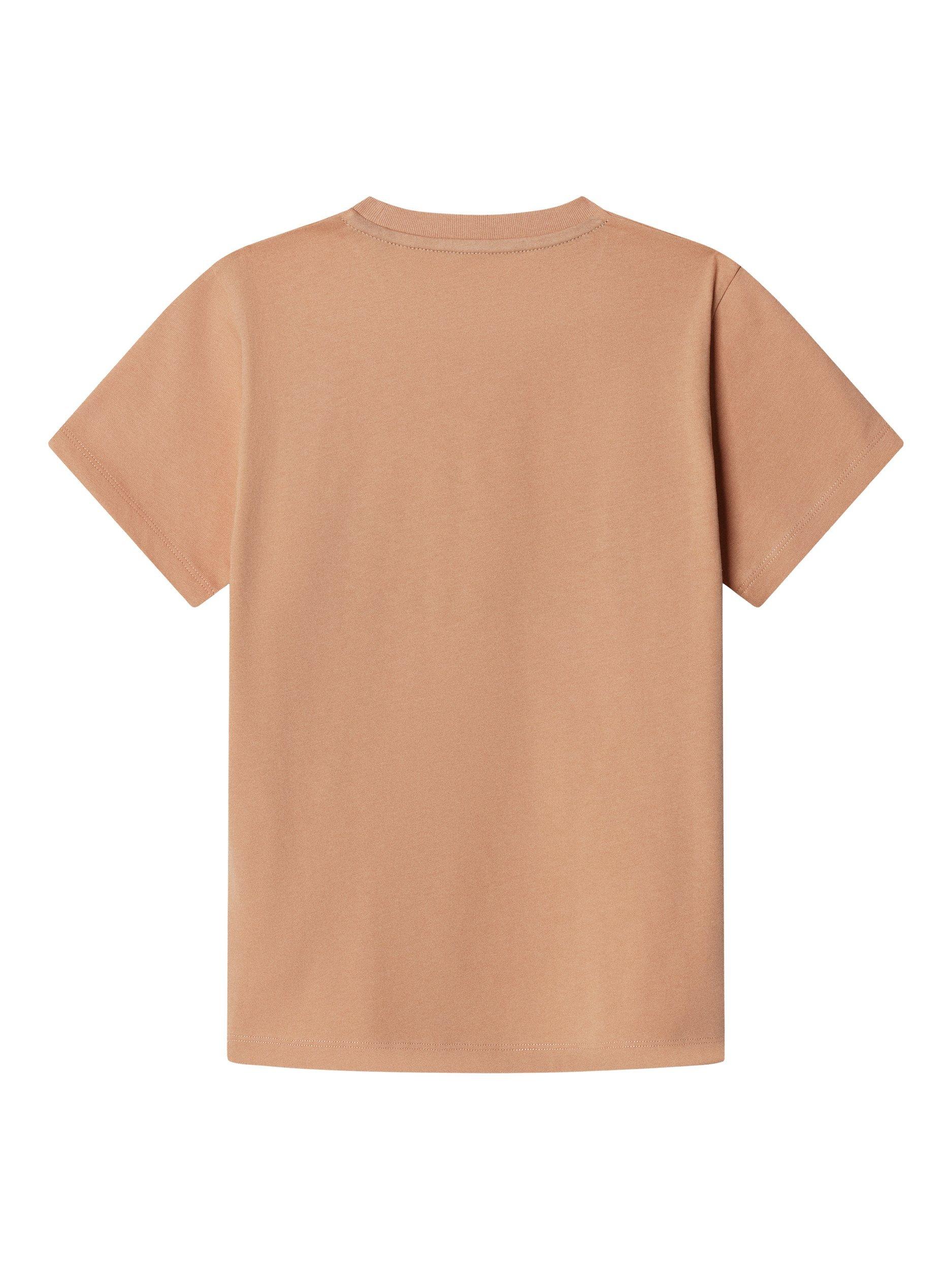 Product image 2 of 4, which shows Hackett London Kids' Cotton Logo T-Shirt, Peach Orange/Black, 2 years