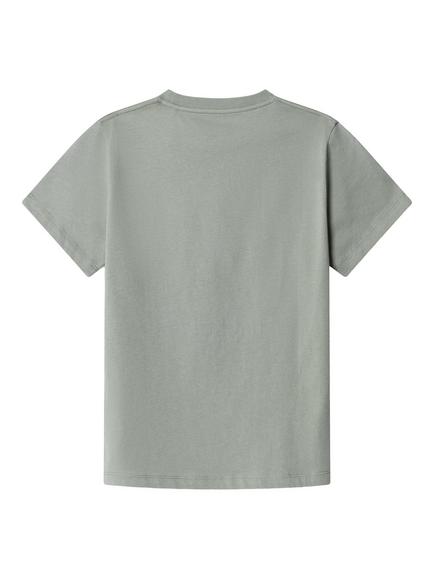 Hackett London Kids' Short Sleeve Graphic Print T-Shirt, Sage Green - view 2, Sage Green