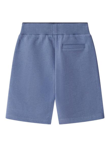 Hackett London Heritage Kids' Classic Fit Branded Badge Sweat Shorts, Thames Blue - view 2, Thames Blue