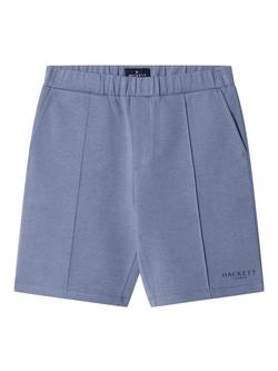 Hackett London Kids' Branded Interlock Sweat Shorts, Thames Blue, Thames Blue