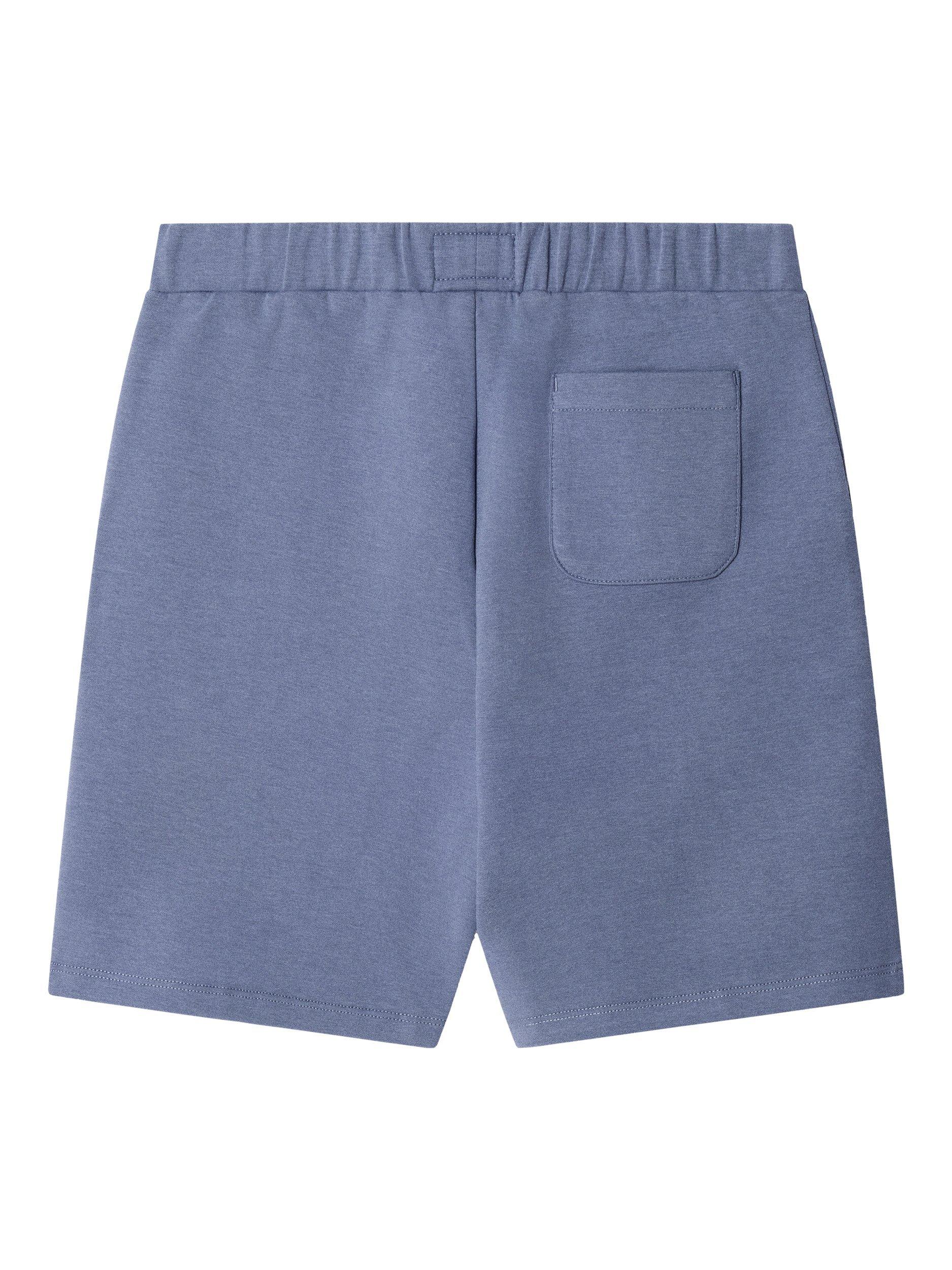 Product image 2 of 4, which shows Hackett London Kids' Branded Interlock Sweat Shorts, Thames Blue, 2 years