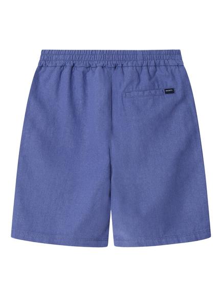 Hackett London Kids' Linen Blend Shorts, Eton Blue - view 2, Eton Blue