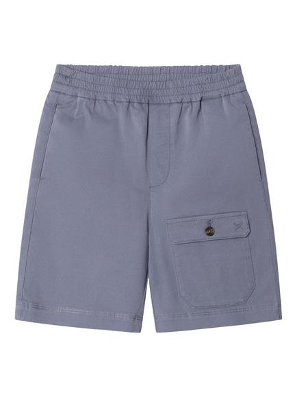 Hackett London Kids' Cotton blend Cargo Shorts, Thames Blue