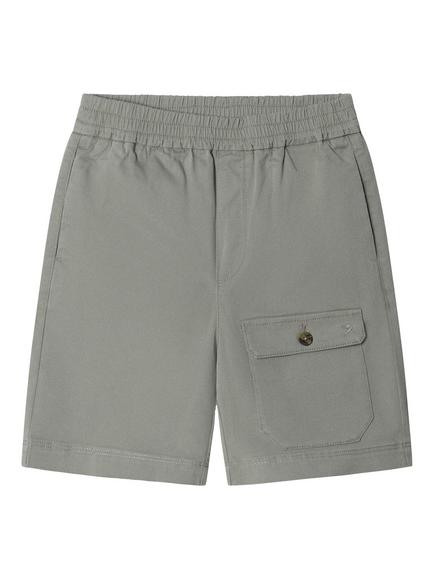 Hackett London Kids' Cotton blend Cargo Shorts, Sage Green