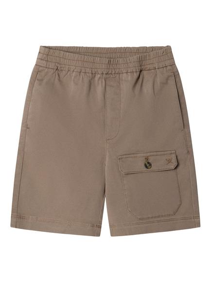 Hackett London Kids' Cotton blend Cargo Shorts, Tan Brown