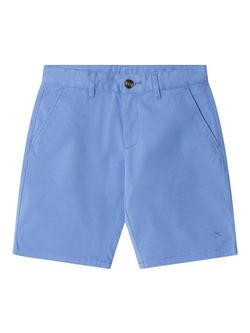 Hackett London Kids' Classic Fit Chino Shorts, Bright Blue, Bright Blue