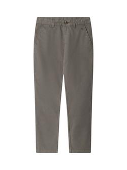 Hackett London Kids' Cotton Rich Chino Trousers, Stone Green