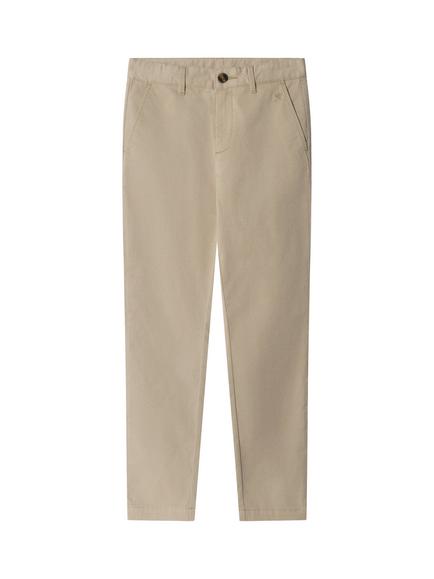 Hackett London Kids' Cotton Rich Chino Trousers, Beige