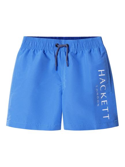 Hackett London Kids' Drawstring Swim Shorts, Bright Blue