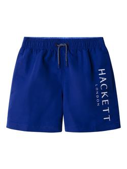 Hackett London Kids' Drawstring Swim Shorts, Bright Blue, Electric Blue