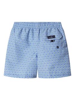 Hackett London Kids' Printed Drawstring Swim Shorts, Sea Green/Multi - view 2, Sea Green/Multi