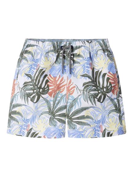 Hackett London Kids' Printed Swim Shorts, Summer Blue, Summer Blue