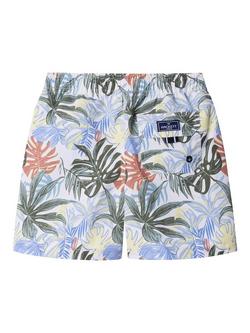 Hackett London Kids' Printed Swim Shorts, Summer Blue - view 2, Summer Blue