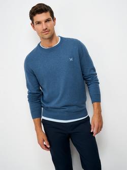 Crew Clothing Cotton Crew Neck Jumper, Teal, Teal