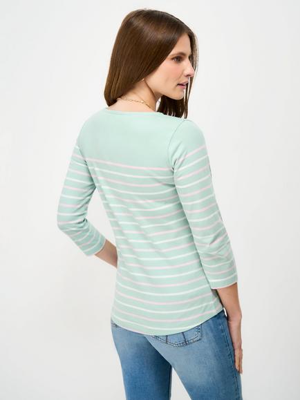 Crew Clothing Essential Breton Stripe Top, Multi - view 2, Multi