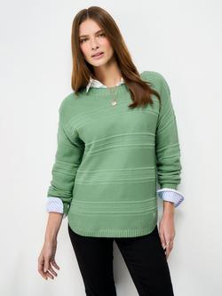 Crew Clothing Tali Stripe Stitch Jumper - view 2, Green